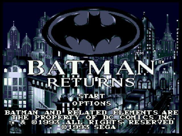 Batman Returns Title Screen